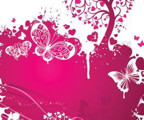 Abstract heart background vector