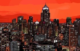 City background design 2 vector