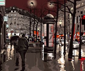 City background design 5 vector