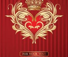 Valentine crown background 5 vector