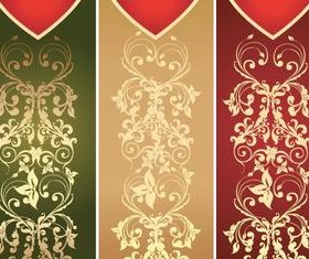 Valentine hearts cards 4 vector