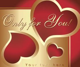 Valentine hearts cards 6 vector