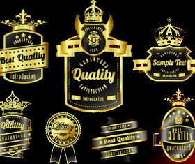 Royal glass labels 1 vector
