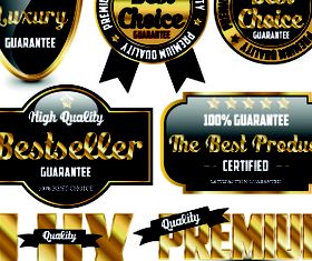 Royal glass labels 3 vector