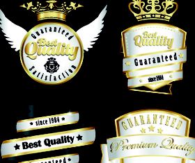 Royal glass labels 5 vector