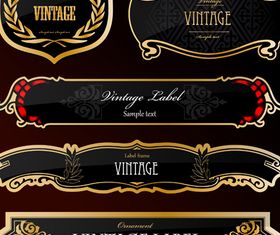 Royal glass labels 6 vector