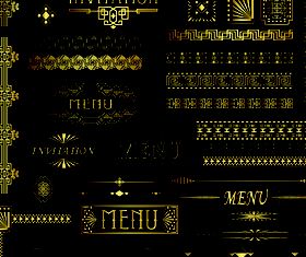 Golden border and frames 1 vectors