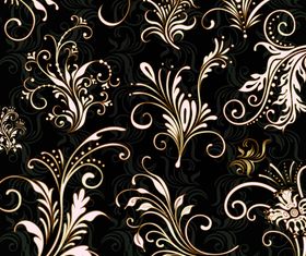 Golden floral ornaments 2 design vectors