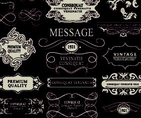 calligraphic and labels 1 vector