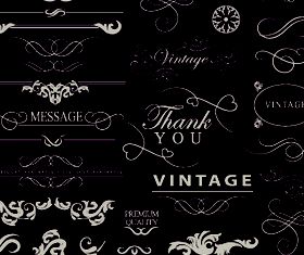 calligraphic and labels 2 vector