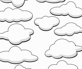 Cartoon clouds 1 vector