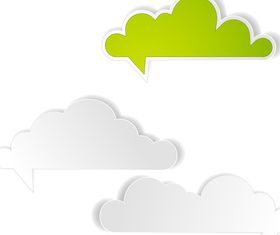 Chat clouds free vector