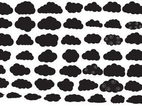 cloud silhouette creative vector