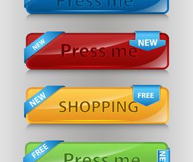 Web Buttons set vector