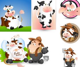 Cartoon Dairy Cow vector