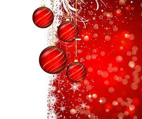 Christmas baubles background 2 vector