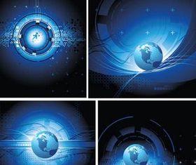 Blue Globe Backgrounds art vector