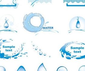 Water Style Logo shiny vector