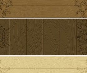 Wooden Banners vector graphic