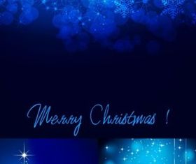 Bright blue christmas background set vector