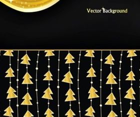 Golden christmas background vector