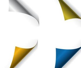 Color Paper Corners art vector