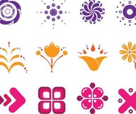 Cute Abstract Logotypes Vector vector