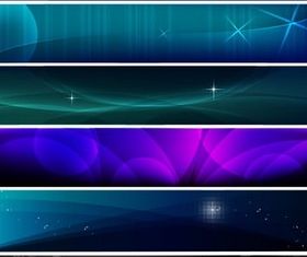Dark Blue Banners Vector vectors