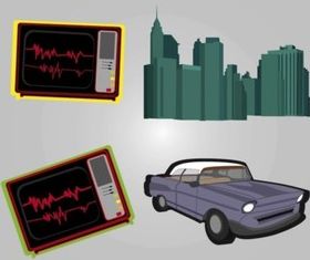 Urban Retro Graphics vectors material