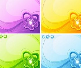 Stylish Globe Backgrounds Vector vector