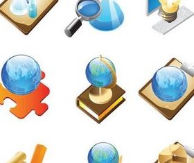 Education Icons free vector