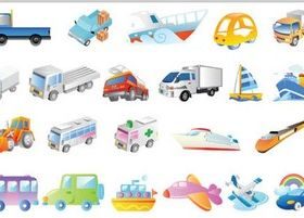 Transport Icons free vector set