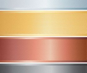 Different Metal Banners Vector set vector