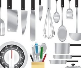 Metal Kitchen Appliances Vector creative vector