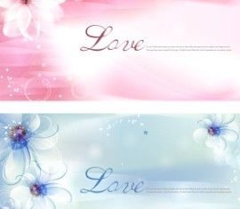 Elegant dream flower background vectors material