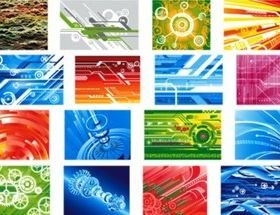 Dynamic technology design elements background vector