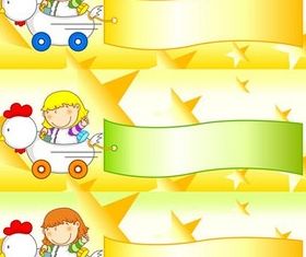 Children Banners Illustration vector