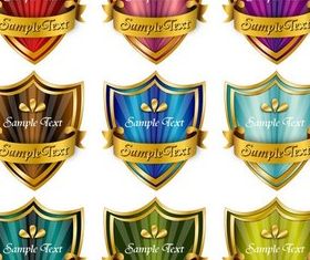 Royal Shield Labels vector