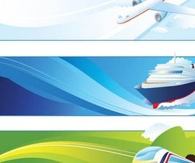 Transport Banners creative vector