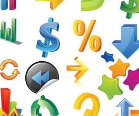 Statistics Symbols vector set