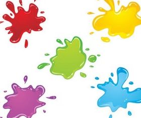 Colorful Water Blots vectors