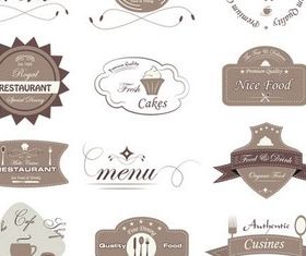 Cafe Labels free design vector