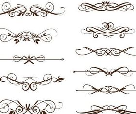 Swirl Ornament Elements vectors graphic