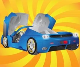 Ferrari Car vector set