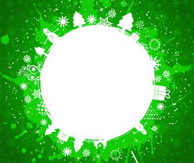 Green grunge christmas background vector