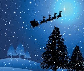 Christmas night background vectors