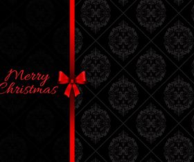 christmas bow cards vector