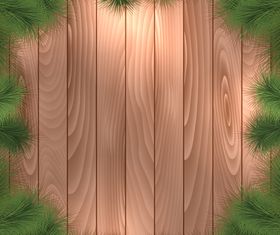 christmas tree branches wood background vectors graphic