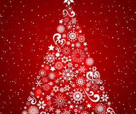 Christmas tree background 1 shiny vector
