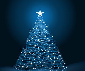 Christmas tree background 2 shiny vector